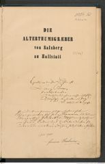 Seite 5 des Manuskripts "Die Alterthumsgræber von [sic] Salzberg zu Hallstatt", Signatur 12.903 d (früher 9.294)